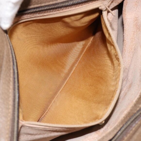 GUCCI GG Supreme Web Sherry Line Bag PVC Beige Gold 14 02 013 Auth 144420 - Picture 13 of 16